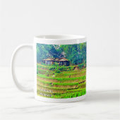 Indonesisches Reisfeld Kaffeetasse (Links)