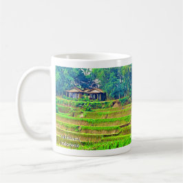 Indonesisches Reisfeld Kaffeetasse
