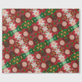 indonesisches Rot Geschenkpapier (Flach)