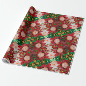 indonesisches Rot Geschenkpapier (Ungerollt)