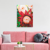 indonesisches Rot Leinwanddruck (Insitu (Wohnzimmer))