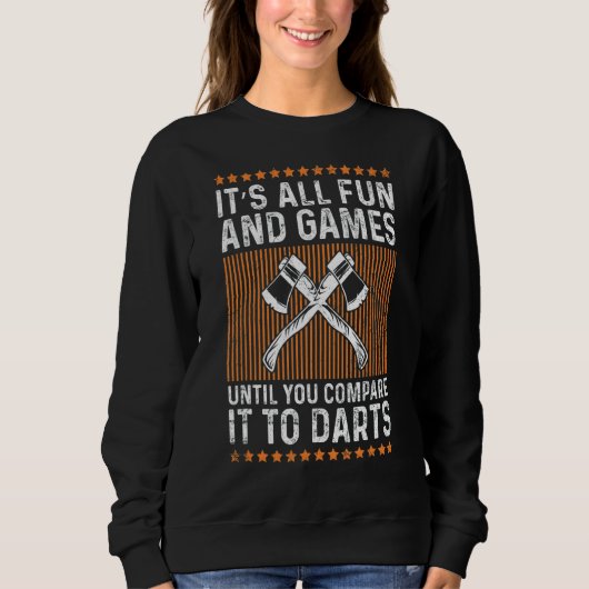 Indoor Ax-Throwing für einen Ax-Throwing-Champion Sweatshirt (Vorderseite)