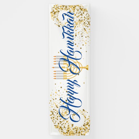 Indoor Banner-Happy Hanukkah Banner (Vertikal)