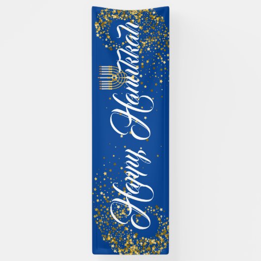 Indoor Banner-Happy Hanukkah Banner (Vertikal)