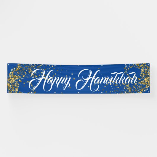 Indoor Custom Banner Happy Hanukkah (Horizontal)