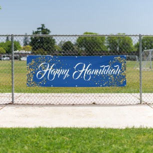 Indoor Custom Banner Happy Hanukkah