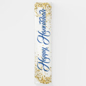 Indoor Custom Banner Happy Hanukkah (Vertikal)