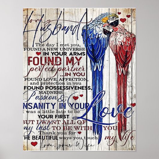 Indoor Decor | Customized Gift For Husband Poster (Vorne)