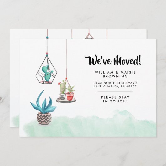 Indoor Garden Cacti Wir haben eine neue Adresse ve Ankündigung (Vorne/Hinten)