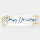 Indoor Outdoor Banner-Happy Hanukkah Banner (Horizontal)