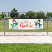 Indoor Outdoor Custom Banner-Merry Christmas Banner (Insitu)