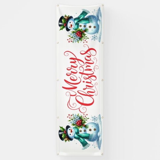 Indoor Outdoor Custom Banner-Merry Christmas Banner (Vertikal)