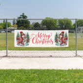 Indoor Outdoor Custom Banner-Merry Christmas Banner (Insitu)