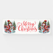 Indoor Outdoor Custom Banner-Merry Christmas Banner (Horizontal)