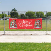 Indoor Outdoor Custom Banner-Merry Christmas Banner (Insitu)