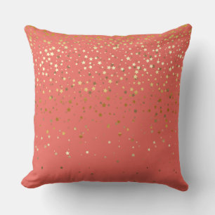 Indoor Petite Golden Stars Quadratisches Kissen-La Kissen