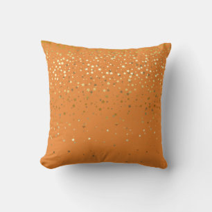 Indoor Petite Golden Stars Quadratkissen-Orange Kissen