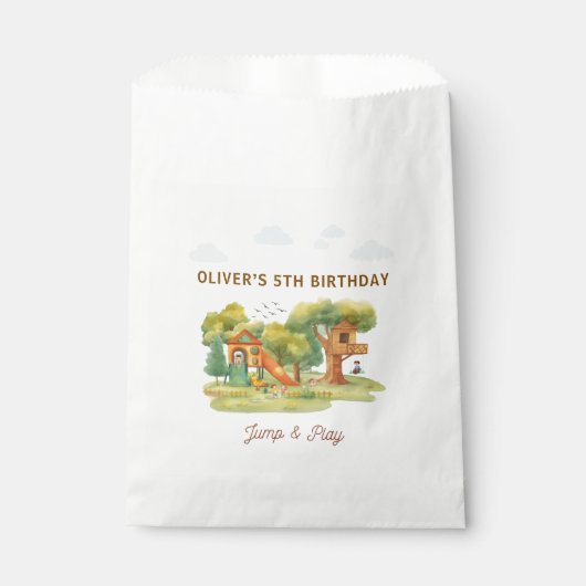 Indoor playground birthday party geschenktütchen (Vorderseite)