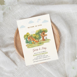 Indoor playground birthday party invitation einladung