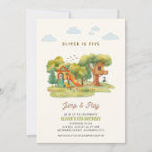 Indoor playground birthday party invitation einladung (Vorderseite)