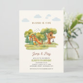 Indoor playground birthday party invitation einladung (Stehend Vorderseite)