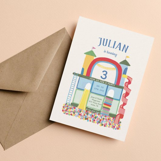 Indoor Playground Kindergeburtstag Party Einladung