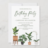 Indoor Potted Pflanze Geburtstagsfeier Einladung (Vorderseite)