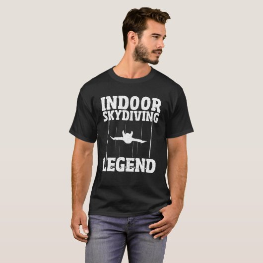Indoor Sky Diving Body Flying - Funny Indoor Skydi T-Shirt (Vorne ganz)