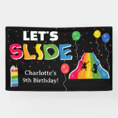 Indoor Slide Park Kids Playground Birthday Party Banner (Horizontal)