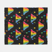 Indoor Slide Park Kids Playground Fleecedecke (Vorderseite (Horizontal))