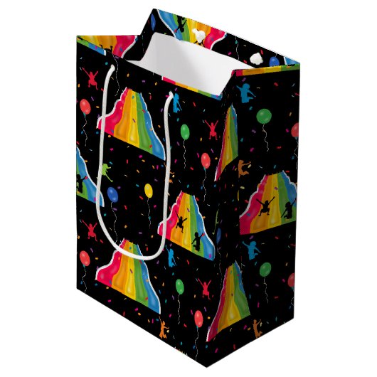 Indoor Slide Park Kids Playground Mittlere Geschenktüte (Vorderseite Schrägansicht)