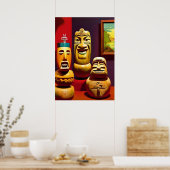 Indoor Tiki Life Ken Gage Art Poster (Küche)