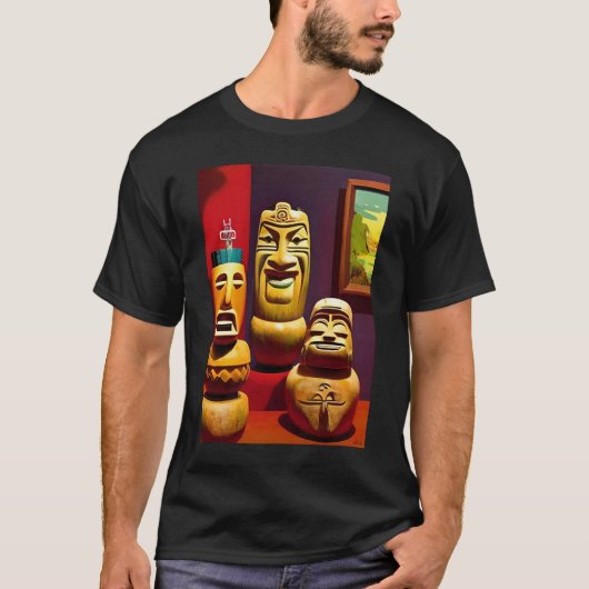 Indoor Tiki Life Ken Gage Art T-Shirt (Vorderseite)