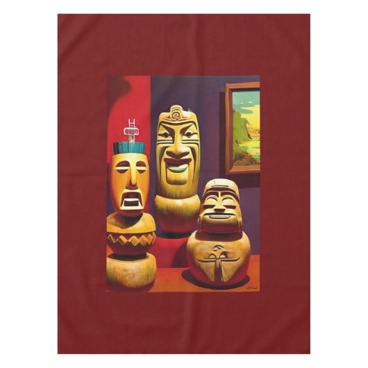 Indoor Tiki Life Ken Gage Art Tischdecke (Vorderseite)