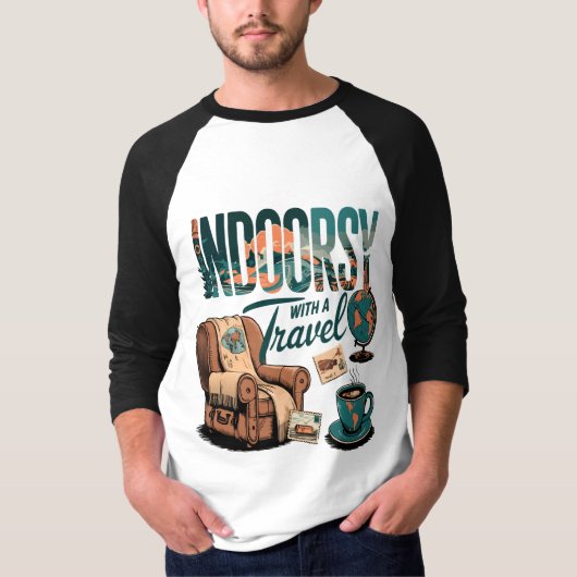 Indoorsie mit Drehung: Ticket to Cosy Escapad T-Shirt (Vorderseite)