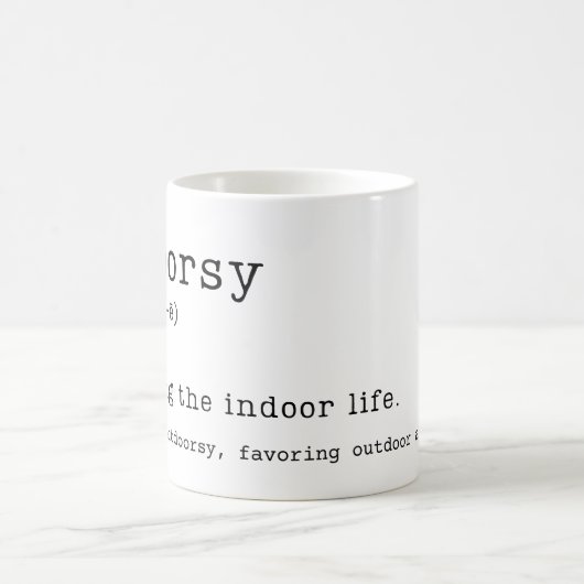Indoorsy Introvert Geschenk Kaffeetasse (Mittel)