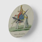 Indra, engraved by Marlet et Cie (colour litho) Runde Wanduhr (Winkel)