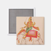Indra, Gott der Stürme, reitet auf einem Elefanten Magnet (Vorderseite/Rückseite)