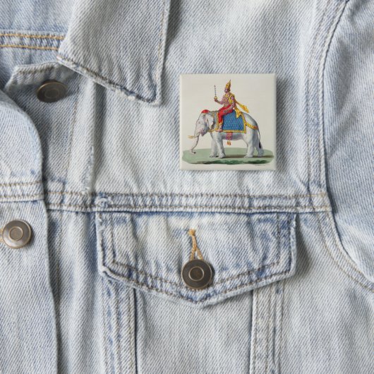INDRA oder Devendra, von "L'Inde francaise…", Button (Beispiel)