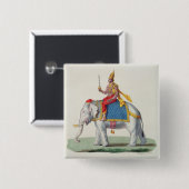 INDRA oder Devendra, von "L'Inde francaise…", Button (Vorne & Hinten)