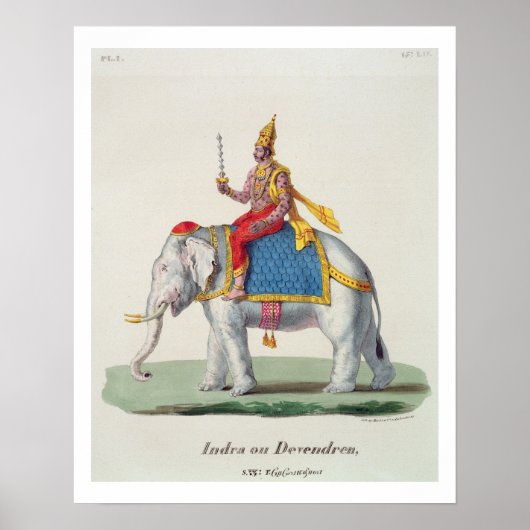 Indra oder Devendra, von 'L'Inde francaise..', eng Poster (Vorne)
