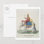 Indra oder Devendra, von 'L'Inde francaise..', eng Postkarte (Vorne/Hinten)