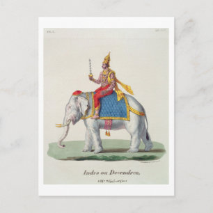 Indra oder Devendra, von 'L'Inde francaise..', eng Postkarte