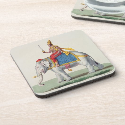 INDRA oder Devendra, von "L'Inde francaise…", Getränkeuntersetzer (Linke Seite)