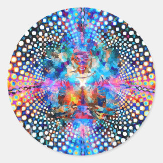 Indras Netz Runder Aufkleber