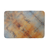 Industrial Abstrakt Terra Cotta Blue Gray Badematte (Vorderseite)