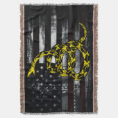 Industrial American Flag and Snake Clock Decke (Vorderseite Vertikal)