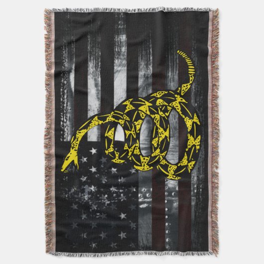 Industrial American Flag and Snake Clock Decke (Vorderseite Vertikal)