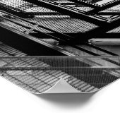 Industrial Architecture Symmetry Black and White Poster (Ecke)