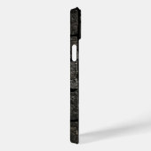 Industrial Black Brick Wall Texture iPhone Case (Rückseite / Rechts)